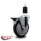 Service Caster 5'' Black Poly Swivel 1-1/2'' Expanding Stem Caster with Brake SCC-EX20S514-PPUB-BLK-PLB-112 - alternate 4